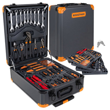 1000-Piece Tool Set with Aluminum Case & Organizers