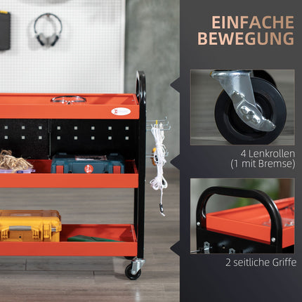 Red garage shelf - 100 kg load capacity