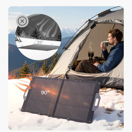 100W Foldable Solar Panel Charger, MC4 USB-C, IP65