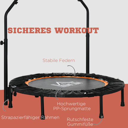Fitness trampoline with adjustable handle - 102 cm, 100 kg limit