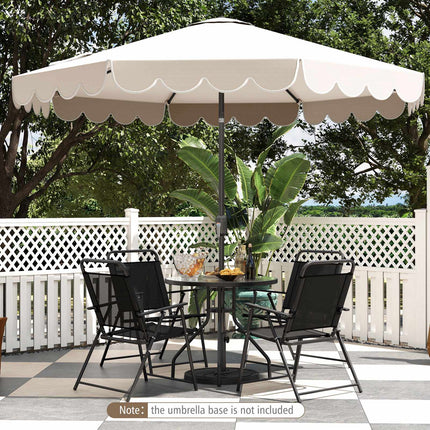 10 Ft Patio Umbrella, Crank Tilt, Vented Canopy, Beige
