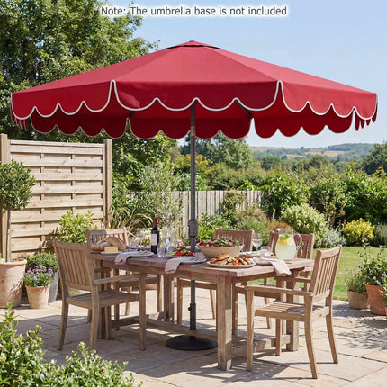 10 Ft Patio Umbrella With Crank and Push-Button Tilt, Red