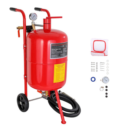 10 Gallon Sandblaster, 40L Tank, Wheels, Pressure Gauge