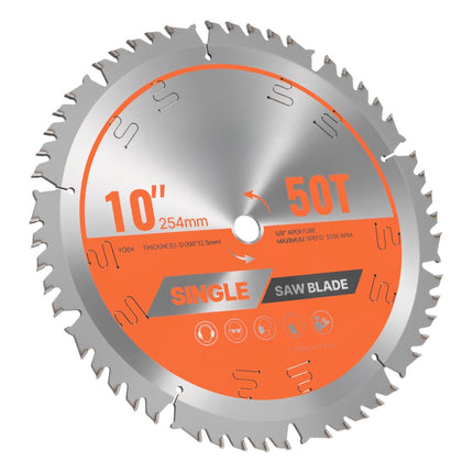 10-Inch Circular Saw Blade, 50T, 5/8 Arbor, Wood