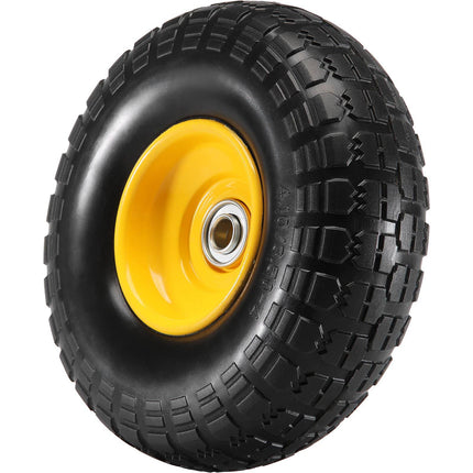 10-Inch Solid PU Run-Flat Wheels, 2-Pack, 400 lb