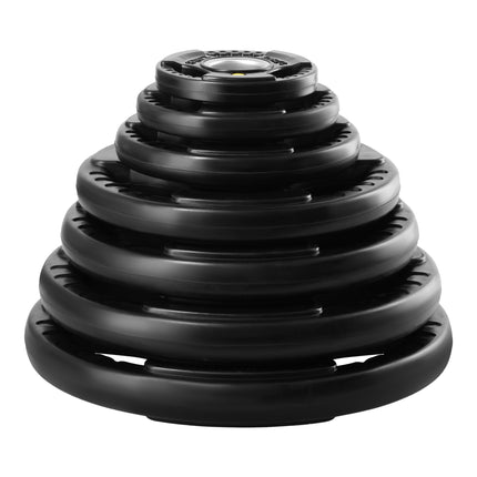 10 Kg Rubber-Coated Olympic Weight Plate, Tri-Grip
