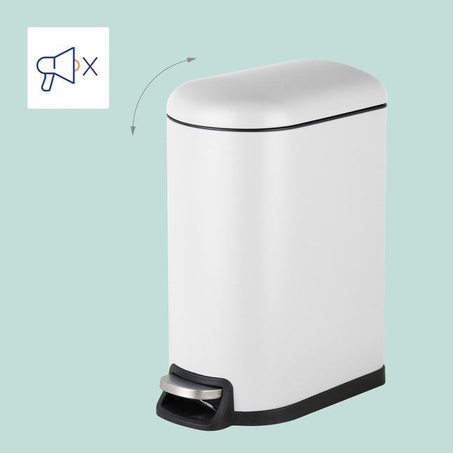 10 Litre Metal Pedal Bin – Soft-Close, Removable Bucket