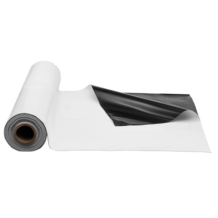 10 Mil Plastic Sheeting Roll, 10 x 100 Ft, Black-White