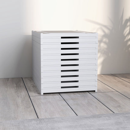 10-Tier Foldable Shoe Rack, Ventilated Back, White Plastic
