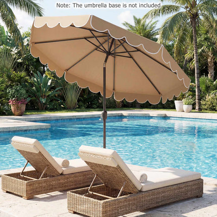 10 ft Patio Umbrella, Push-Button Tilt, Crank, Vented