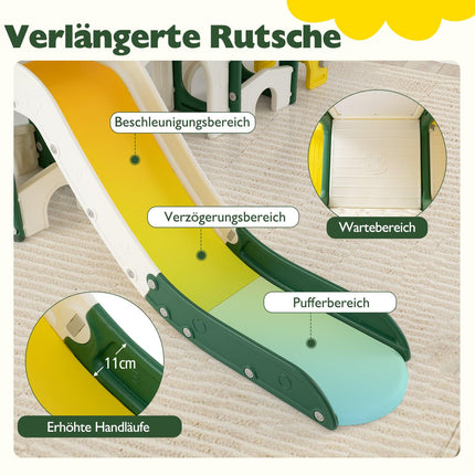 10-in-1 Toddler Slide Set with Basketball & Tunnel