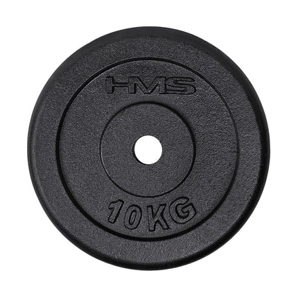 10 kg Black Weight Plate – Cast Iron