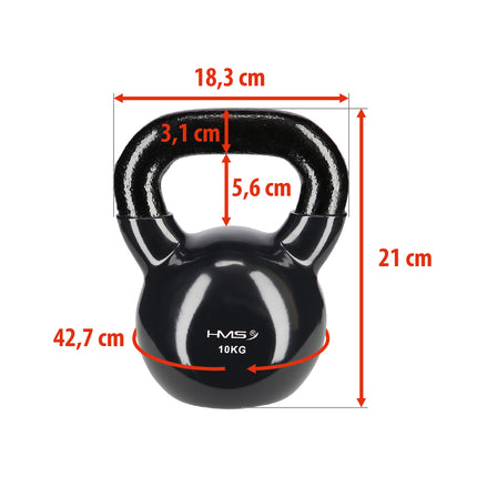 10 kg Cast Iron Kettlebell – Black
