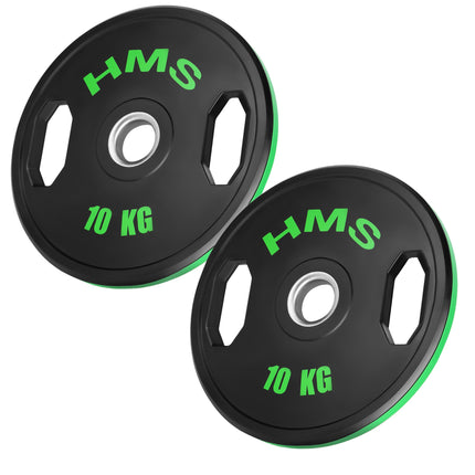 10 kg Rubberized Olympic Plates, Set of 2