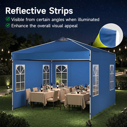 10 x 10 FT Waterproof Pop Up Canopy Tent with Sidewalls