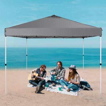 10x10 Pop-Up Canopy Tent, 250D PU, Roller Bag, 4 Sandbags