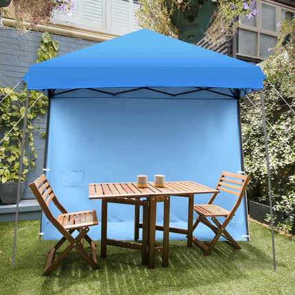 10x10 Pop Up Canopy Tent With Sidewall, Wheeled Bag