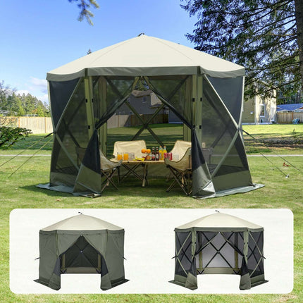 10x10 Pop-Up Screen Tent, 6-Sided, Mosquito Netting