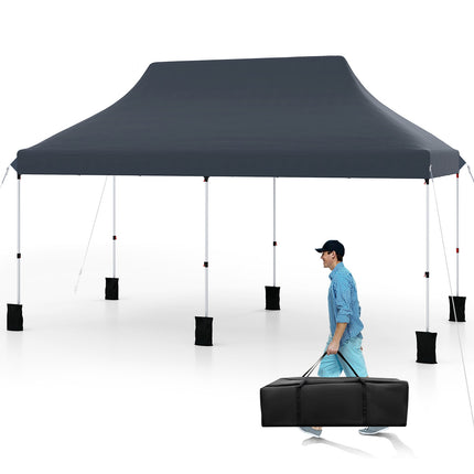 10x20 Pop-Up Canopy Tent, Water-Resistant, Carry Bag