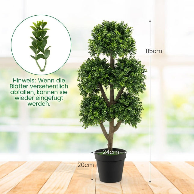 115 cm artificial boxwood in a pot with 5 balls artificial plant decorative plant ball tree