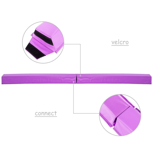 117CM Gymnastiek Evenwichtsbalk Training Gymnastiekbalk Duurzaam Fitness PU Paars