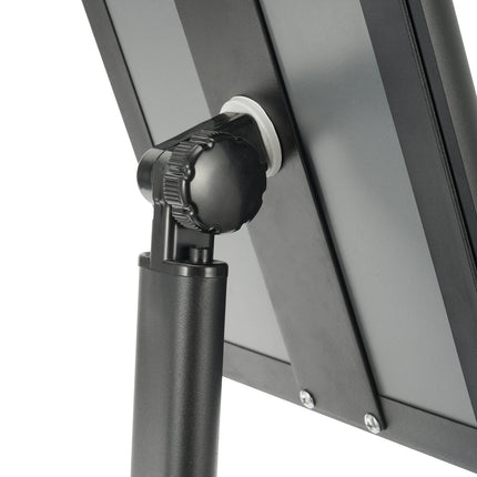 11 x 17 Pedestal Sign Holder, Adjustable Metal Base, Black