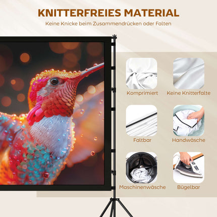 120" Projector Screen, 4K/8K, Double Tripod Stand