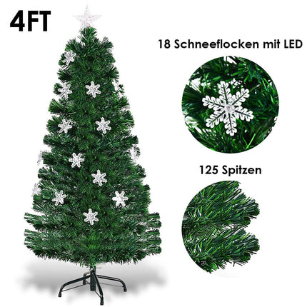 120 cm Artificial Christmas Tree with LED Fiber Optics