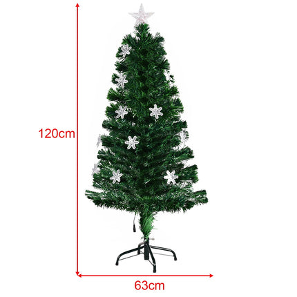 120 cm Artificial Christmas Tree with LED Fiber Optics