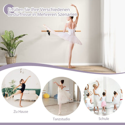 120cm Long Dance Bar Wall Mounted Ballet Bar Ballet Equipment Fixed Height Fitness Bar