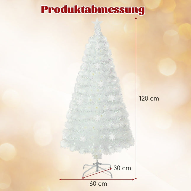 120 cm White Artificial Christmas Tree with LED Lights