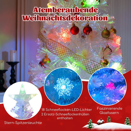 120 cm White Artificial Christmas Tree with LED Lights