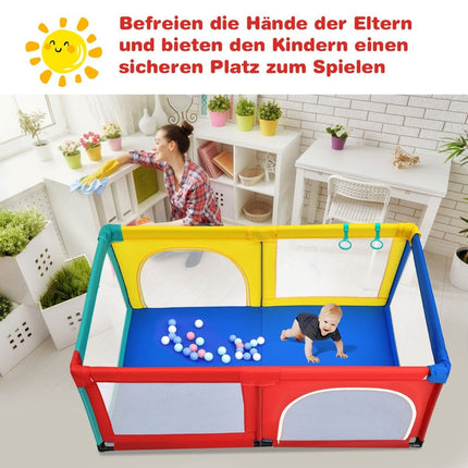 120 x 190 cm baby playpen with 50 play balls playpen with net and zipper