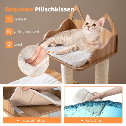 122 cm Cat Tree with 2-Story Condo & Sisal Posts