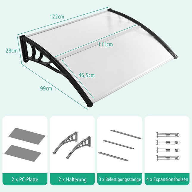 122 x 99 cm canopy for front door canopy front door canopy desk canopy black