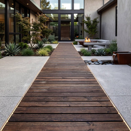 12 Ft Cedar Garden Pathway, 22" Wide, Roll-Up Design