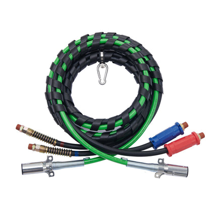 12 Ft Semi Truck Air Lines Kit, 3-in-1 Hoses, Glad Hands, 7-Way