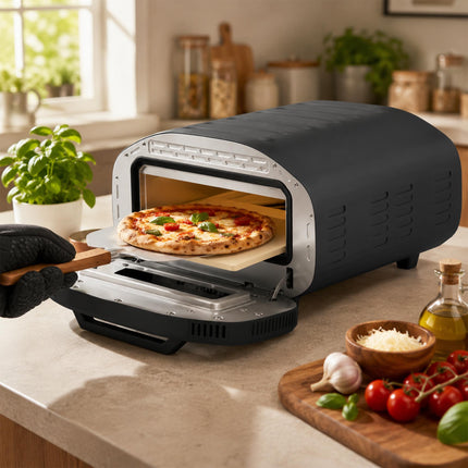 12-Inch Electric Pizza Oven, 8 Programs, 430C, Ceramic Stone
