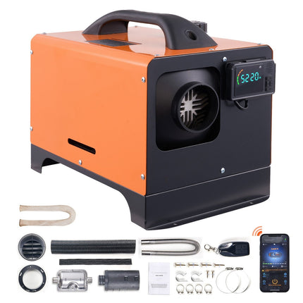 12V 8KW All-in-One Diesel Air Heater, Bluetooth LCD Remote