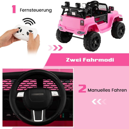 12V Battery Operated Children's Vehicle Electric Children's Vehicle with Remote Control Pink