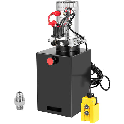 12V Electric Hydraulic Power Unit, 13-Quart Single-Acting
