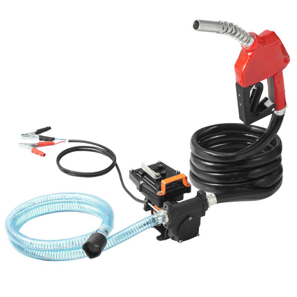 12V Fuel Transfer Pump, 15 GPM, Auto Shut-Off Nozzle