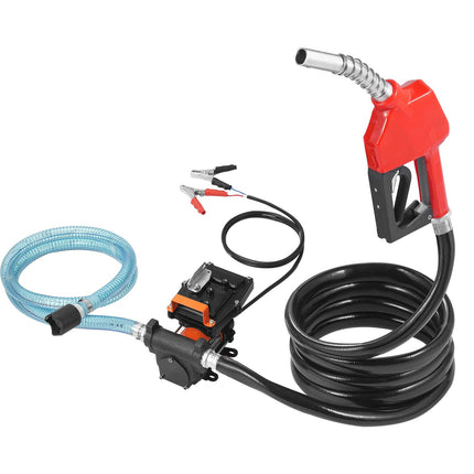 12V Fuel Transfer Pump, 15 GPM, Auto Shut-Off Nozzle