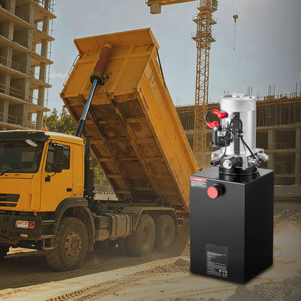 12V Hydraulic Power Unit, 10L Tank, Single-Acting Pump
