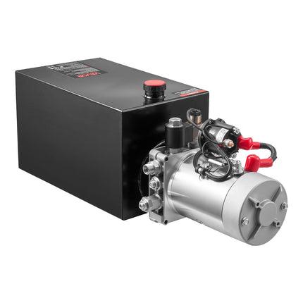 12V Hydraulic Power Unit, 10L Tank, Single-Acting Pump