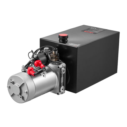 12V Hydraulic Power Unit, 15-Qt Single-Acting Dump Pump