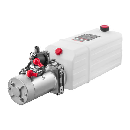 12V Hydraulic Power Unit Pump, 8L Reservoir, Single-Acting