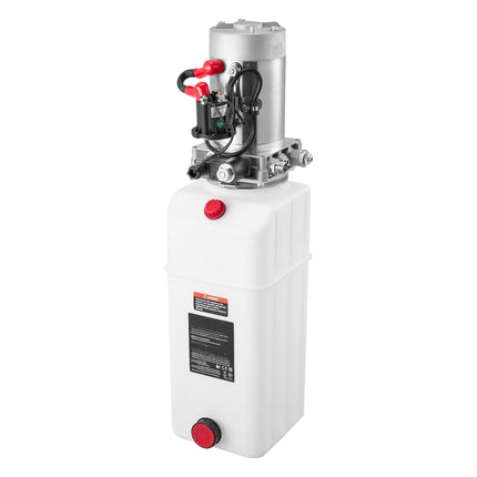 12V Hydraulic Power Unit Pump, 8L Reservoir, Single-Acting