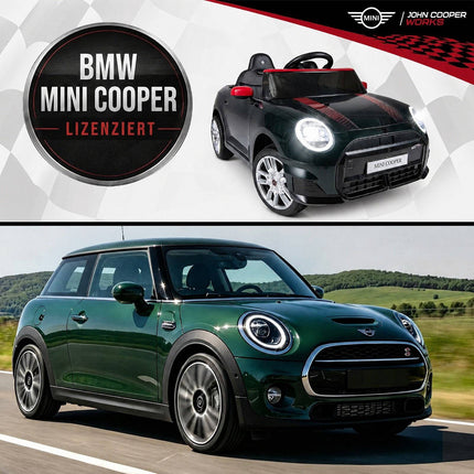12V Kids Electric Car, BMW Mini Design, Black, Remote Control