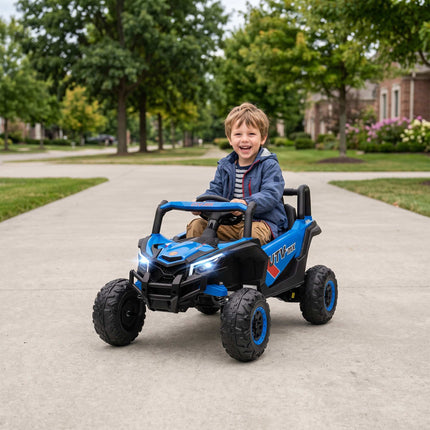 12V Kids Electric Car with Remote, Blue, Ages 3-5